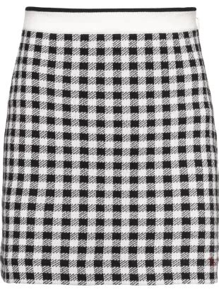 miu miu checked skirt